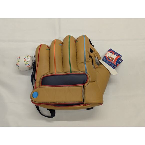 Lazoo Other - Lazoo Baseball Mitt Mini Backpack Bag Soft Plush Vinyl Travel Buddy NEW